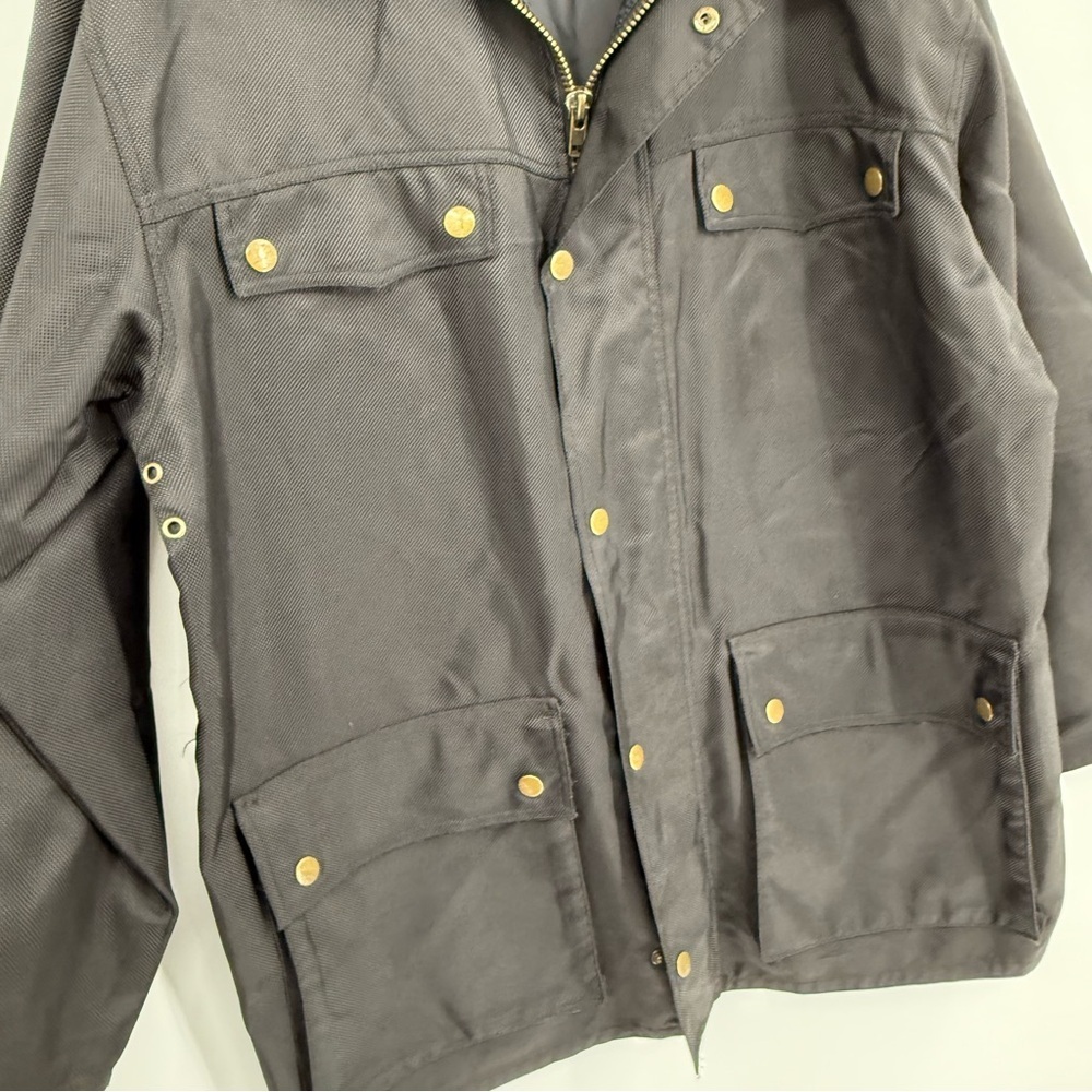 J Peterman Company Utility Jacket Mens Size L Zip/snap Nylon Raincoat Nylon - Picture 7 of 10